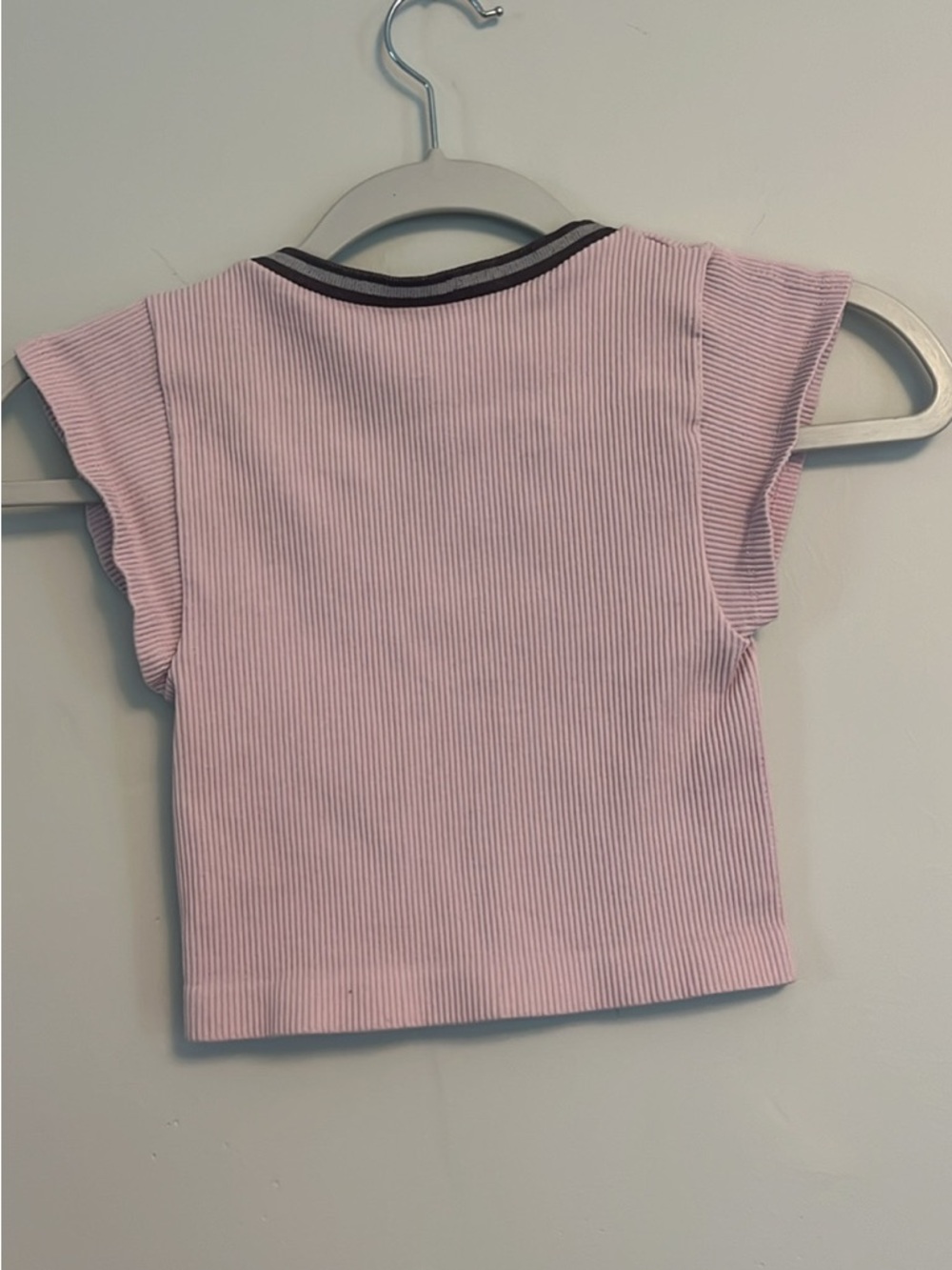 Out from under Lilac Ribbed Crop Top - Picture 3 of 3